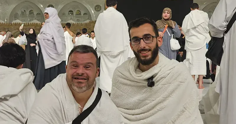Down sendromlu Savaş ın umre hayali gerçek oldu