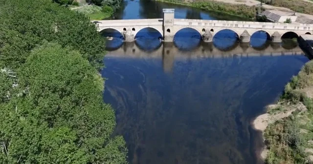 Tunca Nehri nin debisi mayıs yağmurlarıyla 2 kat arttı VİDEO İZLE