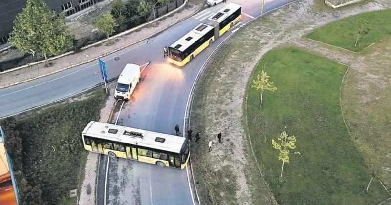 Freni patlayan İETT otobüsü trafiği alt üst etti