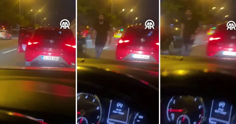 Maltepe de trafik magandası dehşet saçtı: Önünü kesti, saldırmaya başladı