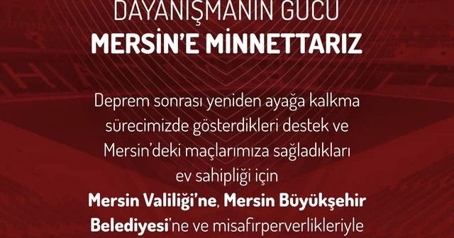Hatayspor, Mersin e veda etti Hatay Haberleri