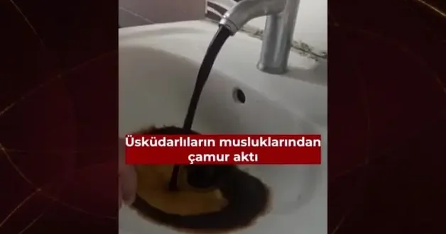 İstanbul da musluktan çamur akıyor! Manzara vatandaşı isyan ettirdi