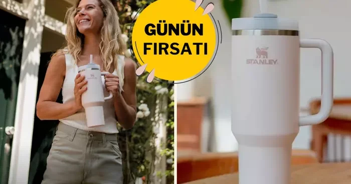 İçecekleri gün boyu sıcak, 48 saat buz gibi tutuyor! Stanley Quencher termos indirimde