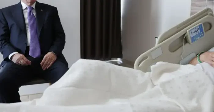 Cumhurbaşkanı Erdoğan dan hastanede Hasan Basri Yalçın a ziyaret