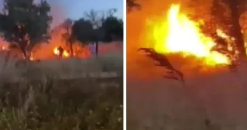 Karacabey de Şalvar Gecesi Yangın Çıkardı