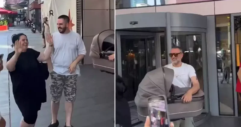 İkinci kez dede olma sevincini yaşayan Hüsnü Şenlendirici davul ve zurna eşliğinde kutlama yaptı