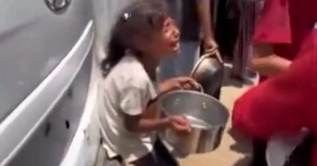Yürekleri dağlayan görüntüler: Gazzeli küçük kız çocuğu açlıktan yalvardı VİDEO İZLE