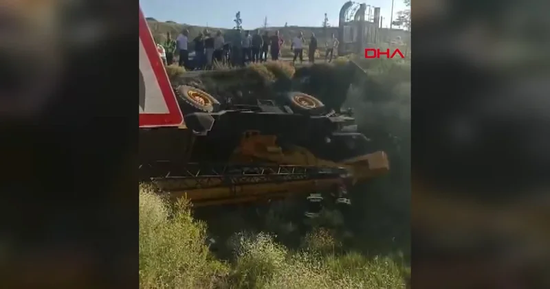 Erzurum da devrilen vincin altında kalan operatör öldü