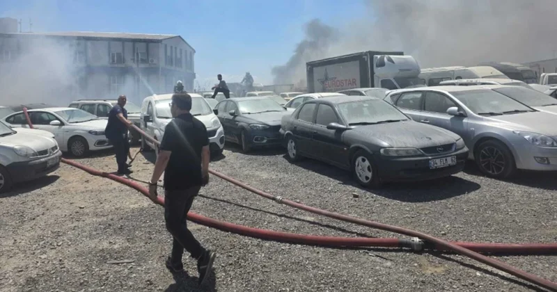 Ot yangınında alevler yediemin otoparkındaki araçlara sıçradı Sözcü Gazetesi
