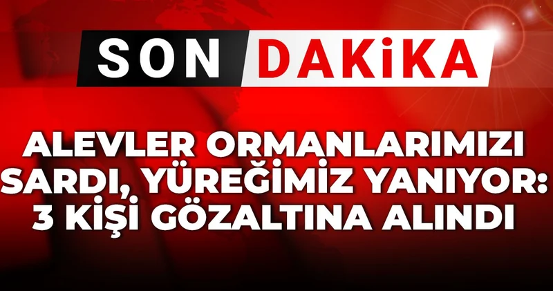Son dakika Alevler ormanlarımızı sardı, yüreğimiz yanıyor: 3 kişi gözaltına alındı