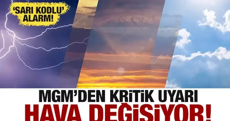 Hava değişiyor! MGM den son dakika uyarısı...Hafta sonuna dikkat