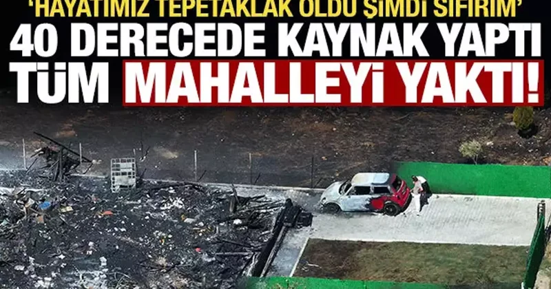 Tadilatta çıkan yangın ormanı yaktı: Yeşil alan siyaha büründü