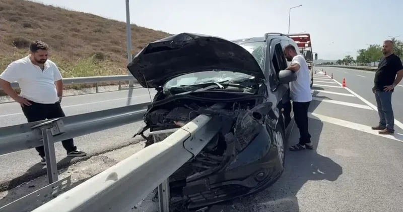 Bariyer ok gibi saplandı, burnu bile kanamadan araçtan çıktı