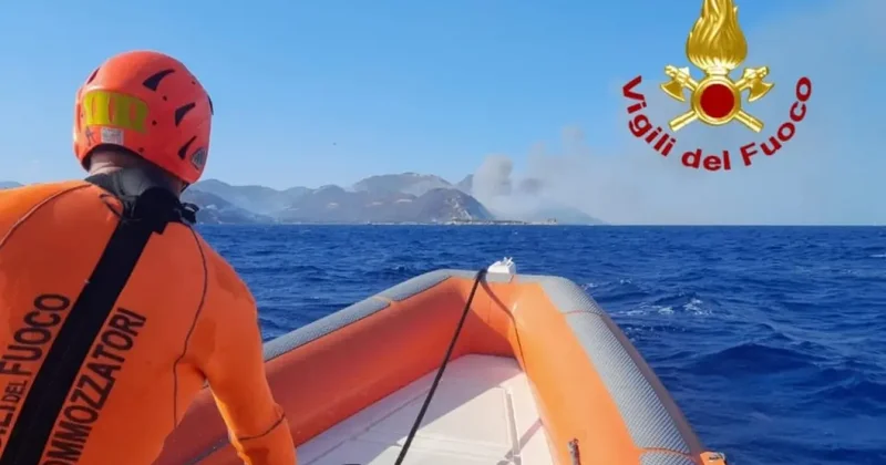 İtalya alev alev yanıyor! 102 kişi deniz yoluyla tahliye edildi