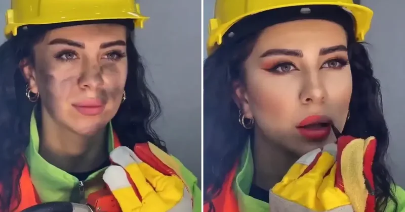 Fenomenin İtfaiyeci makyajı izleyenleri çileden çıkardı