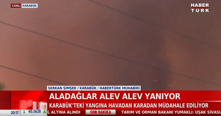 Karabük te alevler yeniden yükseldi!
