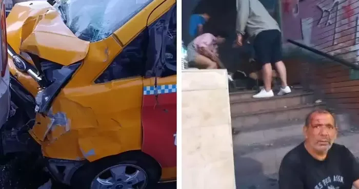 Beyoğlu nda minibüs otobüse çarptı: 2 si ağır 5 yaralı
