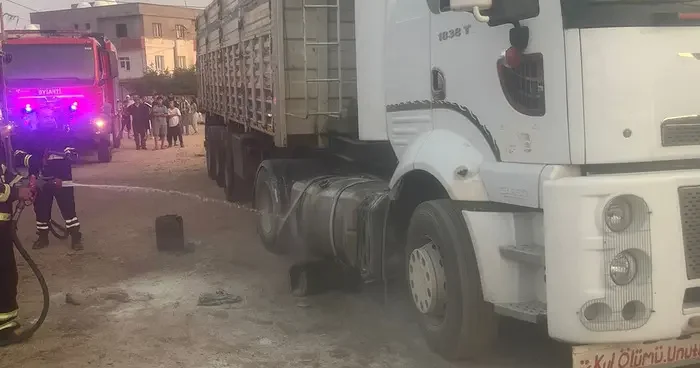 Mardin de tırın yakıt deposunda patlama! Yaralılar var