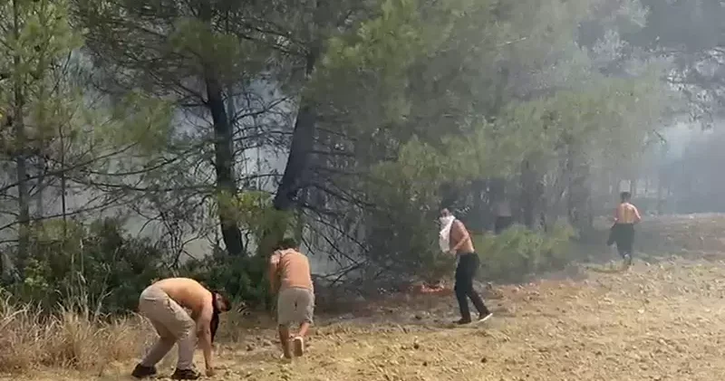 İzmir’de orman yangını; çevre yolu trafiğe kapatıldı