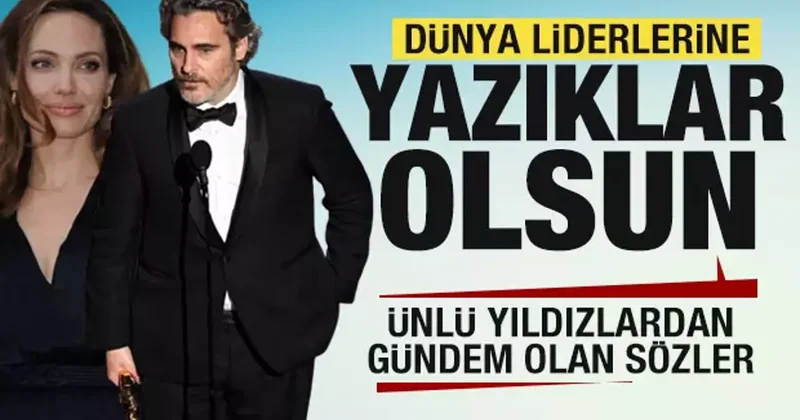 Dünyaca ünlü oyuncu Phoenix ve Angelina Jolie dan tepki: Dünya liderlerine yazıklar olsun