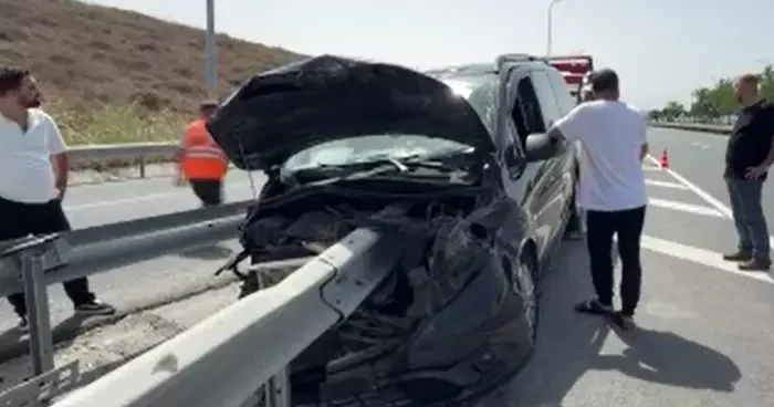 İstanbul Havalimanı girişinde şoke eden kaza! Bariyer şoför koltuğunu deldi