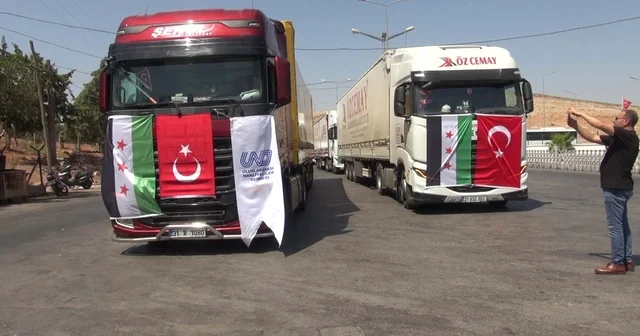 14 yıl aradan sonra Cilvegözü nden Şam a TIR la yapılan ilk ihracat Hatay Haberleri
