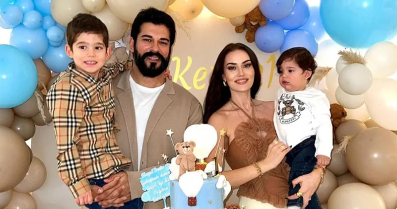 Burak Özçivit ve Fahriye Evcen den aile pozu! “Yolun hep açık olsun oğlum
