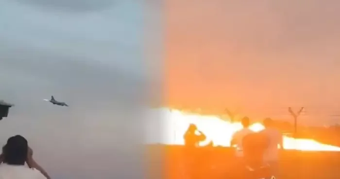 Polonya da gösteri uçuşu faciayla sonuçlandı! F 16 alev topuna döndü