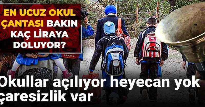 En uygun okul alışverişi bile 2 bin 700 lira