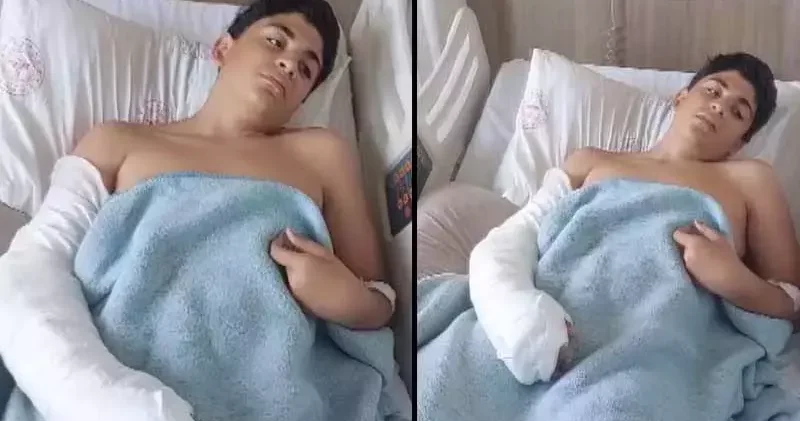 Ataşehir de koluna demir saplanan çocuk hastaneye kaldırıldı