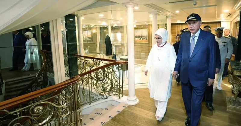 Başkan Erdoğan ve eşi Emine Erdoğan Savarona yı ziyaret etti: Bunun bir büyüğünü bu tersanemizde inşa edeceğiz