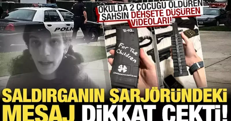 Okulda katliam yapan saldırganın dehşete düşüren videoları! Silahlarda notlar dikkat çekti
