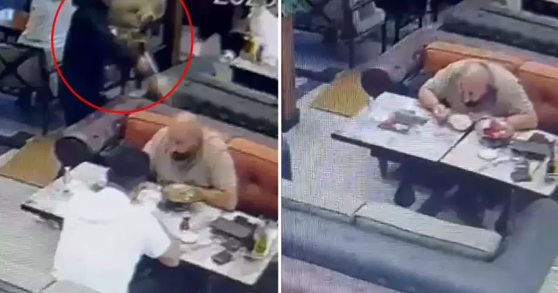 Kulüp başkanına saldırı anı kamerada: Yemek yediği sırada öldürüldü