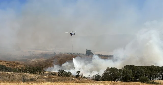 Çanakkale de tarım arazisinde yangın Çanakkale Haberleri