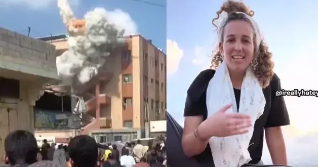 İsrailli Siyonist kadın: Askerlerimize hastaneyi havaya uçurdukları için teşekkür ediyorum