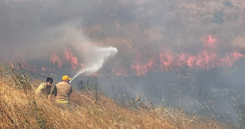 Çanakkale de yangın! Havadan ve karadan müdahale ediliyor