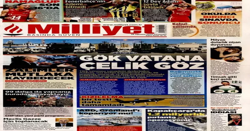 Geleceğin muharebe konseptine yön verecek: Bir testi daha başarıyla geçti 28 Ağustos 2025 gazete manşetleri