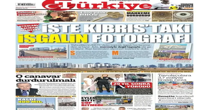 Uykuları kaçıran manzara! İşte Kıbrıs taki İşgalin fotoğrafı 28 Eylül 2025 gazete manşetleri