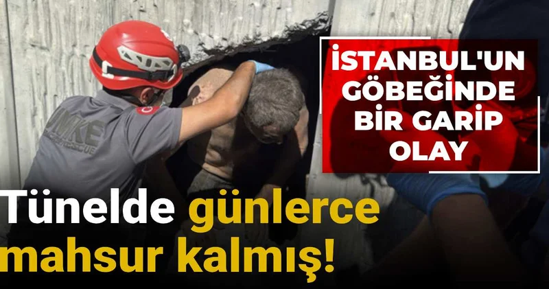 İstanbul un göbeğinde bir garip olay: Tünelde günlerce mahsur kalmış!