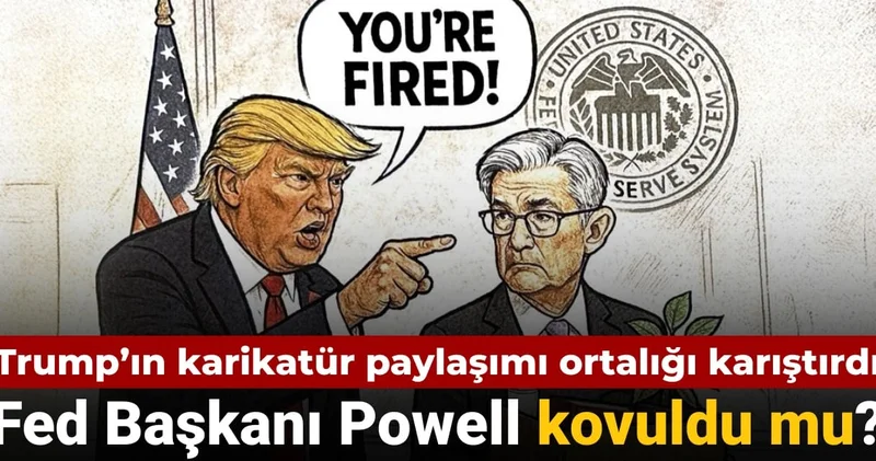 Trump’ın karikatür paylaşımı ortalığı karıştırdı: Fed Başkanı Powell kovuldu mu?