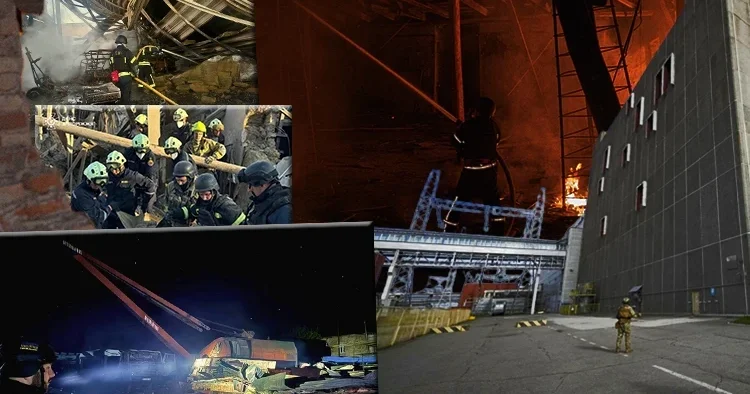 Rusya dan Ukrayna ya yoğun bombardıman: Kiev alevler içinde kaldı! Avrupa nın en büyük nükleer tesisinde kaza şüphesi