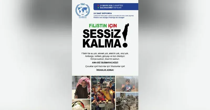 Gazeteciler Filistin İçin Sessiz Kalma nöbetinde