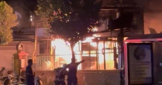Bodrum da oto tamir dükkanında yangın Muğla Haberleri