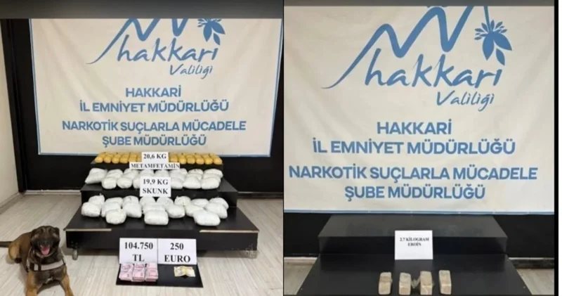 Hakkari de zehir tacirlerine operasyon: 51 kilo uyuşturucu ele geçirildi