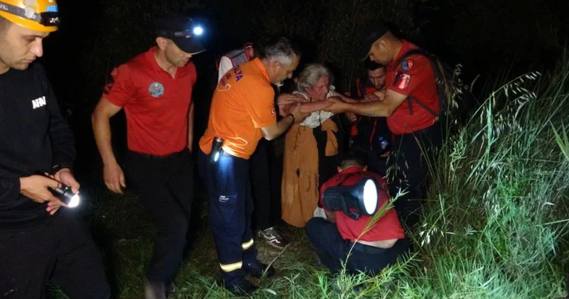 Kaybolan yaşlı kadın 18 saat sonra tarlada bulundu