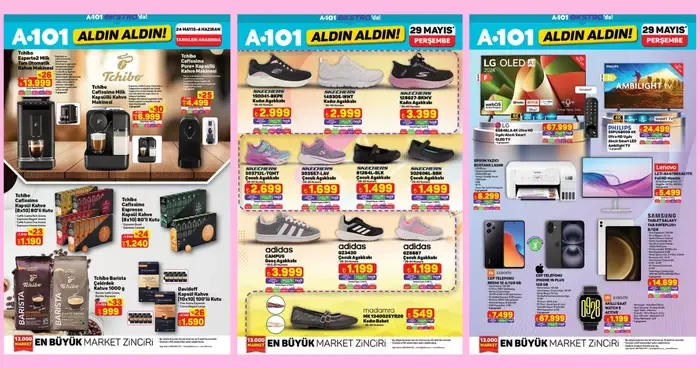 A101 e Tchibo kahve makineleri geliyor! İşte 29 Mayıs 2025 A101 Aldın Aldın Kataloğu