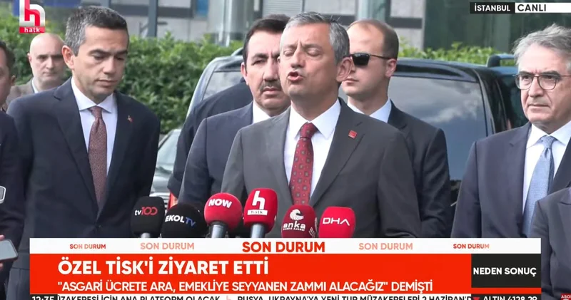 Özgür Özel TİSK ziyareti sonrası açıklamalarda bulunuyor