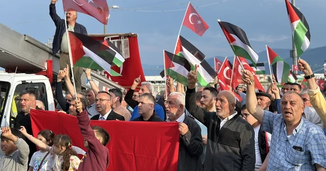 Sinop un Gerze ilçesinde Filistin e destek, İsrail i protesto etkinliği düzenlendi Sinop Haberleri