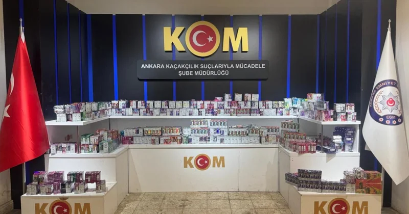 Ankara da 3 milyon lira değerinde kaçak elektronik sigara ele geçirildi