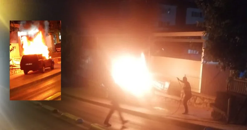 Boşanmak isteyen karısının aracını ateşe verdi